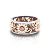 Hollow Flower Daisy Ring Ring Diamond Contrast Kolor Pierścienie Kobiety Modna Biżuter