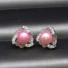 Boucles d'oreilles en perles pour femmes à la mode avec crochet en argent 925 avec perles d'eau douce teintées 29 sortes de couleurs de perles disponibles