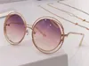 Wholesale-spiral pattern round retro frame new popular designer sunglasses light color protection decorative glasses top quality 114s