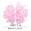 20 couleurs 3.2 pouces Cheveux Accessoires fille coloré impression Barrettes cheveux Arc Fleur Enfant fête De Noël Cadeau tondeuse