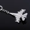24 pièces/lot avion de bataille F16 porte-clés anneaux support pour voiture porte-clés porte-clés pour homme femmes en vrac en gros livraison directe gratuite