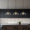 Modern LED-ljuskrona Lighting Fixtures Vardagsrum Matsal Bar Nordic Contemporary Landelier Tak Ljus Glasglans