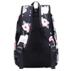 십대 소녀 Bookbag 노트북 배낭 여행 팟쿠에 대한 디자이너-3PCS / 설정 배낭 여성 꽃 인쇄 배낭 대학 학교 가방
