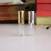 Metal Gümüş Altın Alüminyum Fine Mist Püskürtme ile 5ML / 10ML Temizle Atomizer Cam Şişe Doldurulabilir Parfüm Parfüm Boş Kokusu-şişe Sprey