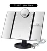 22 luzes led touch sn maquiagem espelho mesa compõem 1x2x3x/10x espelho de ampliação vaidade lupa sn 3 dobrável led9003995