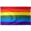 100 Stücke Regenbogenflagge 3x5FT 90x150 cm Lesben Homosexuell Stolz Polyester LGBT Flagge Banner Polyester Bunte Regenbogen Flagge Für Dekoration LX5957