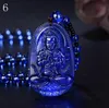 Natural azul colar de cristal camisola das senhoras vida cadeia Buda pingente 12 zodíaco oito ornamentos de deus guardião