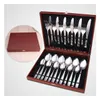 24 pezzi / set di stoviglie set top cene in acciaio inossidabile e posate da forcella con cucina da tavolo da regalo