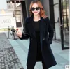 Wmswjh Autumn Winter jacket women overcoat wool coat suits plus size 4xl large big long black slim blend clothes outerwear WJM36