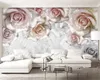 Anpassad 3d blomma tapet vacker blommig oljemålning bakgrund vägg dekoration romantisk tapeter i amerikansk pastoral stil