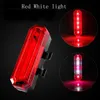 Bike Light USB Aviso recarregável Mountain Bike Taillight Outdoor Noite de equitação Segurança Bike Light 5LED Lâmpada de bicicleta