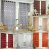 Floral Vine Leaf Partition Curtain Polyester Modern Curtains for Living Room Balcony Window Sheer for Bedroom