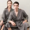 Été Couple Gaufre Kimono Peignoir Femmes Sexy Plus La Taille Sucer L'eau Demoiselle D'honneur Robes Unisexe Robe De Chambre Automne Robe Femme Y19042803