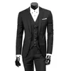 2019 Moda 2 Pacote Slim Fit Preto Vinho Linho Homens Terno Festa de Casamento Fumar Smoking Homens Casual Trabalho Vestuário Ternos Dropshipping SH190822