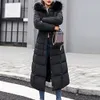 Loozykit 2019 Nowy Styl Trendy Płaszcz Kobiety Kurtka Zimowa Bawełna Wyściełana Ciepła Maxi Puffer Płaszcz Panie Long Coats Parka Femme Jacket V191111