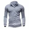 Brand clothing Men's Sweatshirt Zipper Cardigan Jacket Coat Male Jacket Fashion Stand collar Mens Autumn Sweatshirt