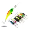 Hengjia Nowy Jasny Kolor Laserowy Minnow Luda Fishing Lures Hook 10.5cm 7,8g 3D Oczy Plastikowa Hard Lure