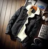 Gola de pele jaqueta jaqueta homens inverno quente lã jean jaquetas masculino casual cópia sherpa homens casacos outwear cowboy bombardeiro roupas