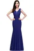 In Stock Lace Mermaid Long Evening Dresses Sleeveless Fitted Low Back Party Prom Dresses vestido de festa CPS722