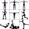 11 pièces/ensemble 100LBS ensemble de bandes de résistance extenseur yoga fitness équipement de sport pour la gymnastique à domicile bandes élastiques en latex cordes de traction d'entraînement