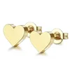 Nuevo Pendiente geométrico de acero inoxidable encantador personalizado Corazón Triángulo Pendientes redondos de estrella para mujer Pendiente pequeño lindo chapado en oro