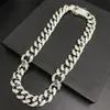 2cm Hip Hop Mężczyźni Złoty Silver Crystal Miami Ice Out Cuban Chain Gold Silver Men Naszyjnik Amp Bransoletka Zestaw Hip Hop dla Men King