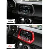 عجلة القيادة / التحكم المركزية الداخلية كيت ABS حمراء غطاء الديكور لشفروليه كامارو 2017 + عدة