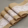 100pcs Linen Lace Chair Covers Vintage Romantic Chair Sashes Beautiful Fashion Wedding Decorations