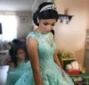 2019 Saudi Africa Quinceanera Dress Princess Puffy Sheer Ball Gown Sweet 16 Ages Long Girls PROMパーティーガウンプラスサイズCUST212T