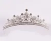 Ny guld silver bling bröllop tiara brud krona lyx kristall headpiece elegant brud hårband fest flicka prom drottning quinceanera tiara