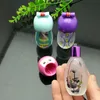 Rookpijp mini -waterpijpglazels kleurrijke metalen vorm schattige porseleinen poppenglas alcohollamp