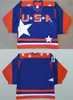 Uomo Hockey su ghiaccio USA Movie Jersey Vintage 96 Charlie Conway 21 Dean Portman 44 Fulton Reed Maglie Colore squadra Blu Tutte le qualità cucite