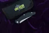 GREEN THORN Flipper knife D2 blade G10 steel handle outdoor camping hunting pocket kitchen fruit practical folding knife EDC