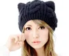 Nowy Koreański Koreański Kapelusz, Kobieta Jesień Beret Hat, Zima Zimowa Knitwear Kat, Dzień Kot, Ear Cat Wool Cap Free Dostawa L542