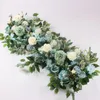 Décor de rangée de fleurs artificielles pour bricolage mariage plate-forme d'arc de fer T station fond de noël fleur mur fenêtre décor accessoires