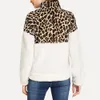 Sweatshirt Women's Fleece Long Sleeve Warm Zip Leopard Fuzzy Hoodie Pullover bluzy damskie winter hoodie Sweatshirts Femme NEW