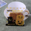 100 stks / partij Halloween Candy Plastic Tas Zelfklevende Cookie Bag Bake Cookie Biscuit Plastic Bag Pompoen Print Food Pakket Tassen DBC VT0569