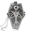 Vintage Gothic Horloges Nachtmerrie Thema Kerst Kwarts Zakhorloge Hanger Ketting Ketting Geschenken voor Mannen Vrouwen Kinderen Arabisch Nummer