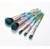 5 st Makeup Brush Set Transparent Crystal Diamond Handle Makeup Brush Kit Eyes Cosmetic Makeup Tool