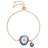 new fashion gold/sliver heart blue evil eye bracelet charm trendy adjustable for woman jewelry gift