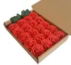 Konstgjorda blommor äkta utseende Rosa Heirloom Roses w / Stam för DIY Wedding Bouquets Centerpieces Bridal Shower Party Home Decorations