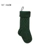 4 Colors Family Knitting wool Christmas Stockings Soild Color Personalized Stocking Large Capacity Gift Bag Xmas Decorations XD22555