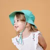 16 färger Baby Summer Outdoor Fisherman039s Hat Children Barn Sun Beach Caps Lovely Spets Princess Spädbarn Girl Sunscreen Hats M7169667