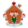 Wholesale Resin Maxora Gingerbread House Family of 2 3 4 5 6 7 8 Personalized Ornament For Christmas, New Year Decoration, Gift, Keepsakes