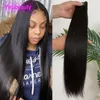 Brésilien Vierge Cheveux Humains Double Dessiné 8-20 pouces Droite Péruvienne Malaisienne Cheveux Indiens Tisse Remy 3 Bundles Cheveux Tisse