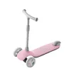 ミートキッズ3車輪スクーター複数セキュリティ保護2歳の子供のための二春重力ステアリングシステム3~6歳 - ピンク