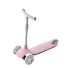 Mitu Kids Trottinette à 3 roues Protection de sécurité multiple Système de direction à double ressort pour enfants de 3 à 6 ans - Rose