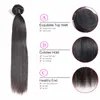 Brasilianska Malaysiska Indiska Straight Body Wave Human Hair Weaves 3 buntar med stängning Djupvattenvåg 3 ​​buntar med fronthår