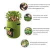 Non-Woven Plant Potato Grow Bag Herbruikbare Zeer ademende groenten Wortel Grow Pots Vilt Planting Bag Flower Planter 5 /7/10 Gallon