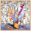 pintura de seda flores lenços